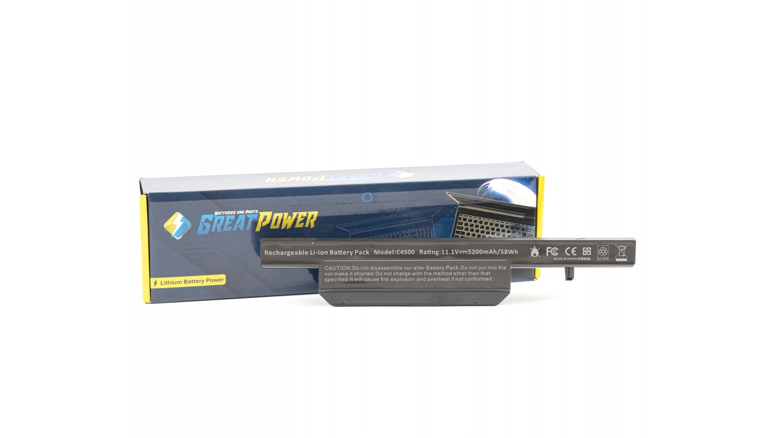 Batteria 5200 mAh per C4500BAT-6 / 6-87-C480S-4G4 / 6-87-C480S-4G41 / 6-87-C480S-4G4B compatibile