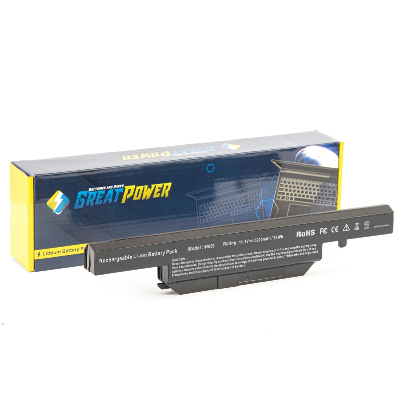 Batteria 5200 mAh per W650BAT-6 Olivetti Olibook P75B Clevo W650 W650S W650SC W650SH