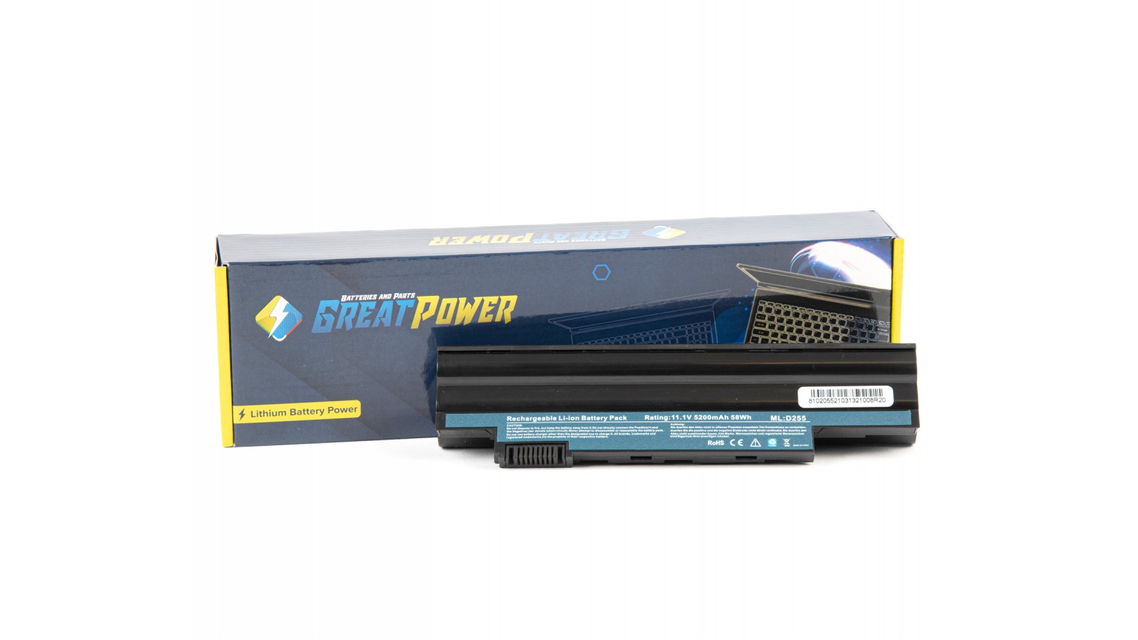 Batteria 5200mAh per Acer Aspire One D255 D255E D257 D260 D270 522 AO522 AOD255 AOD255E AOD260 PAV70 NAV70