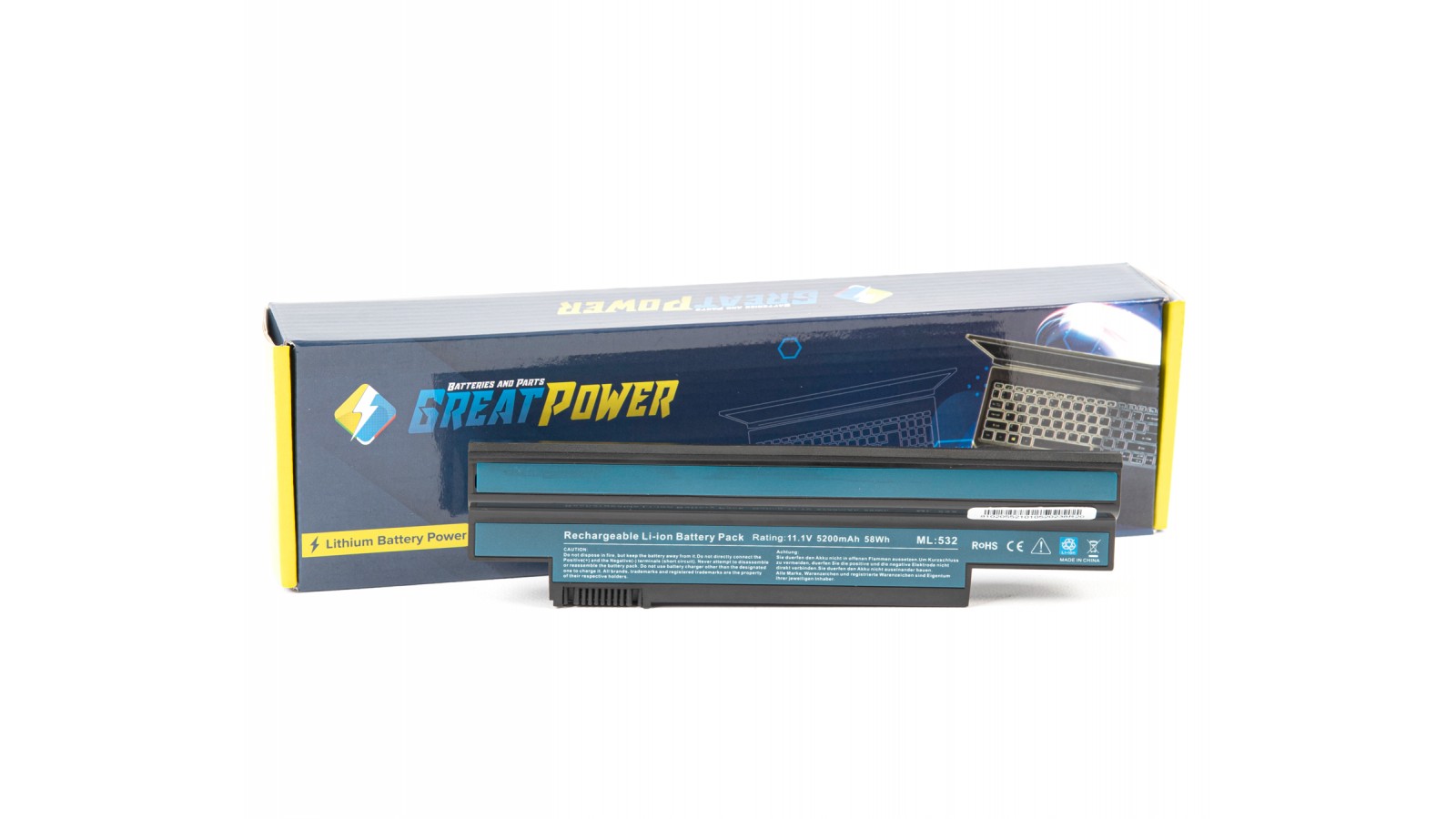 Batteria 5200mAh compatibile Acer Aspire One 532 AO532H 532H 532G 533 eMachines 350 NAV51