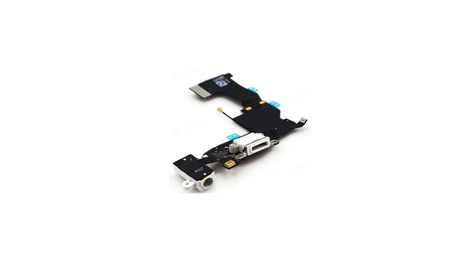 Flat connettore ricarica completo di microfono antenna jack audio Apple iPhone 5S bianco