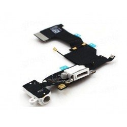 Flat connettore ricarica completo di microfono antenna jack audio Apple iPhone 5S bianco