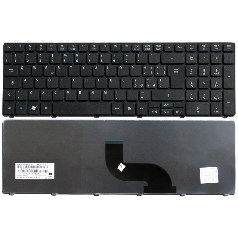 Tastiera italiana compatibile con Acer MP-09B26I0-4421 serie Tastiera italiana compatibile con Acer MP-09B26I0-4421 serie