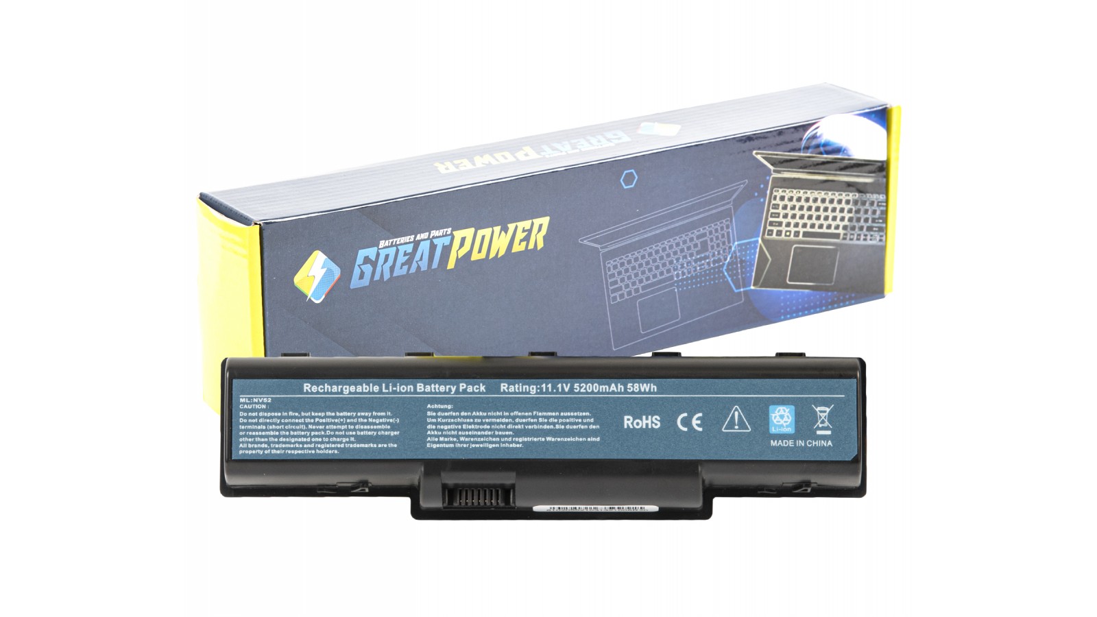Batteria 5200mAh compatibile con Acer AS09A51 AS09A71
