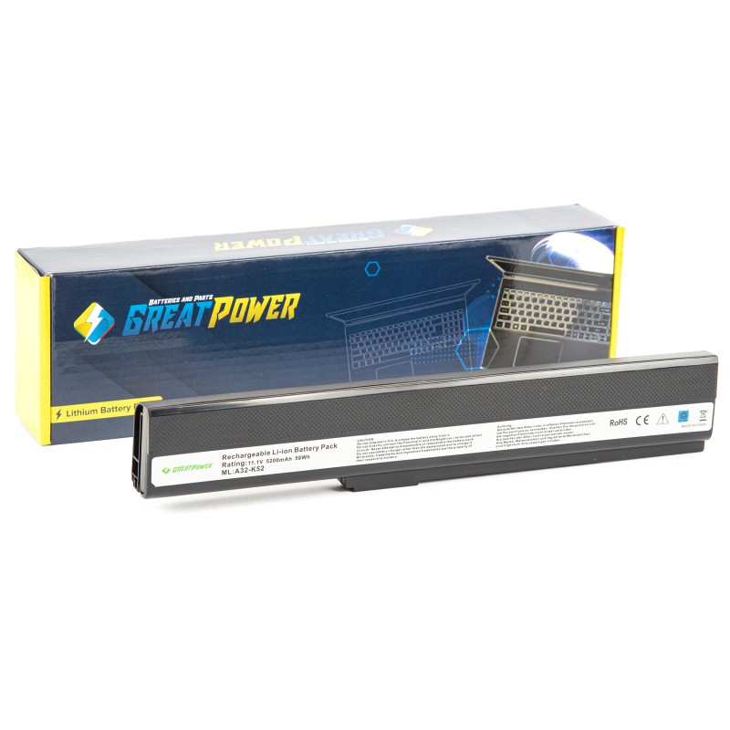 Batteria 5200 Mah compatibile con ASUS A52DE A52F A52JB A52JC A52JE A52JK A52JR A52JT A52JU A52JV A52N