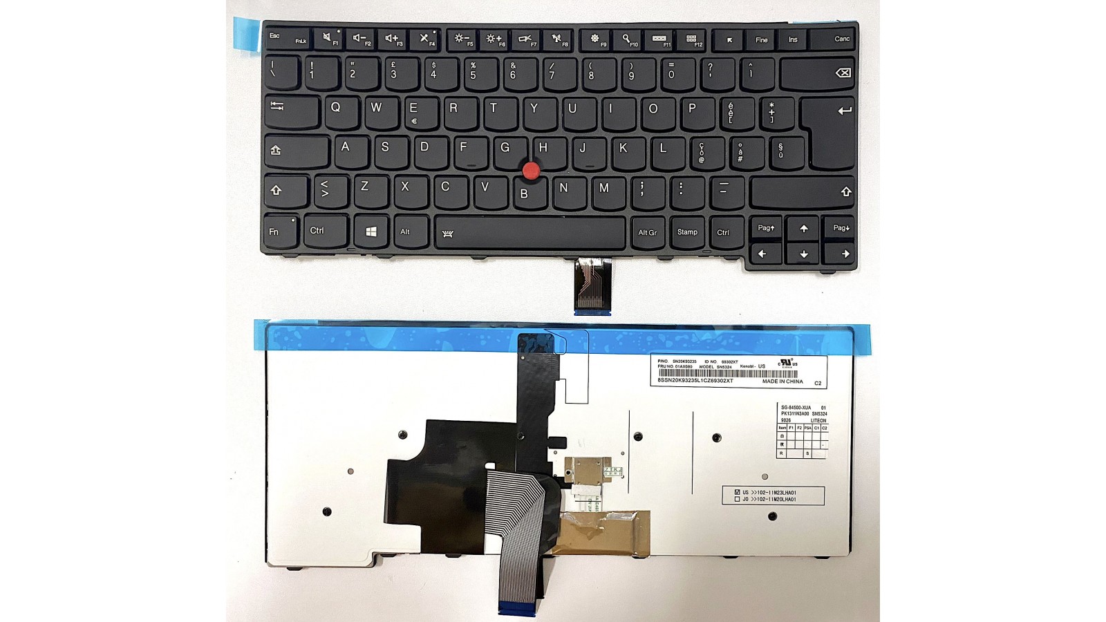 Tastiera italiana RETROILLUMINATA per Lenovo ThinkPad T440 T440p T440s T450s L460 con Trackpad MP-12M26I0J387W