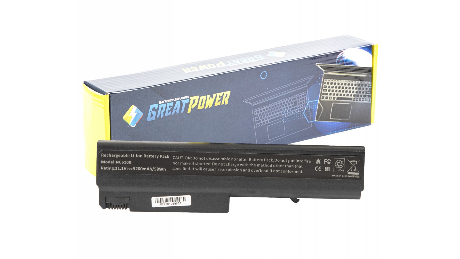 Batteria 5200mAh per HP Compaq 6510 6515 6710 6715 8910p nc6100 nc6200 nc6300 nc6400 nx6100 nx6140 nx6300