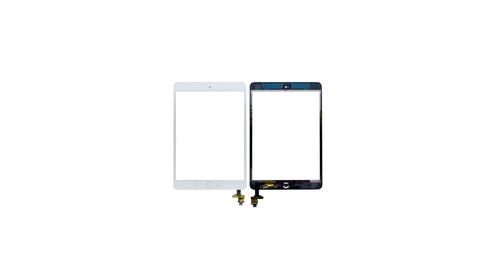 Touch screen vetro Apple iPad Mini A1432 A1454 A1455 serie completo connettore e flat tasto home bianco