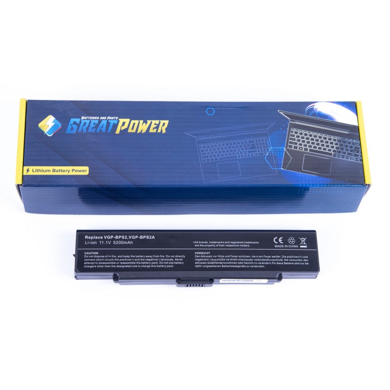 Batteria 5200mAh compatibile con SONY VAIO VGP-BPS2A, VGP-BPS2B, VGP-BPS2C VGP-BPS2 , VGP-BPL2