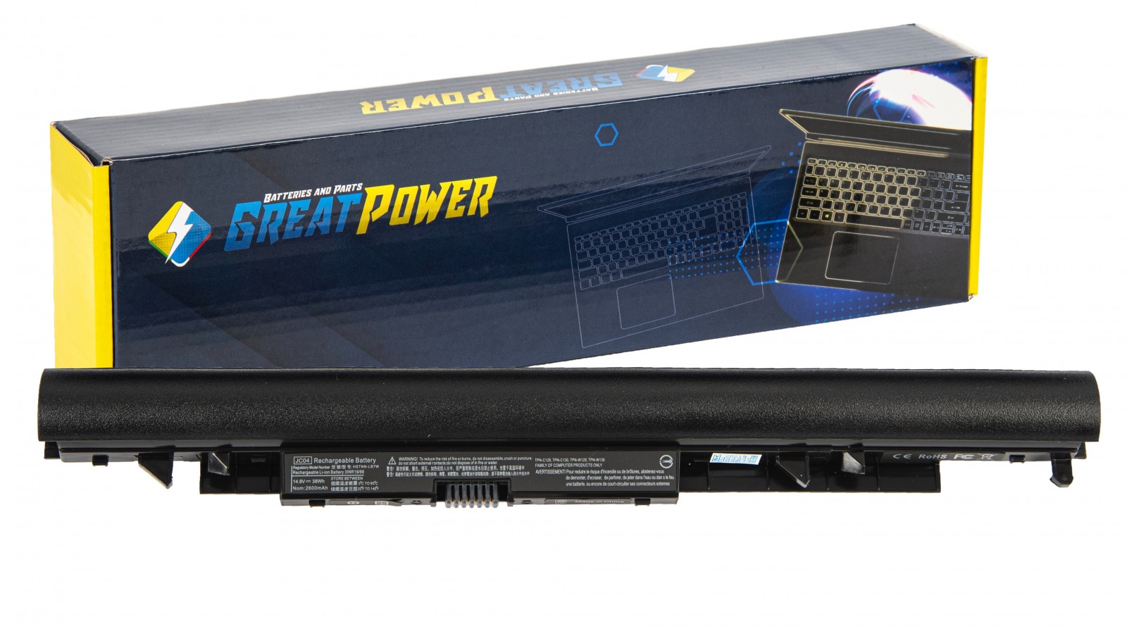 Batteria 2600 mAh compatibile con HP TPN-C129, TPN-C13