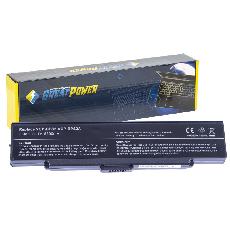 Batteria 5200mAh per Sony Vaio VGN-SZ VGN-SZ1XP PCG-6J1M PCG-6P1M