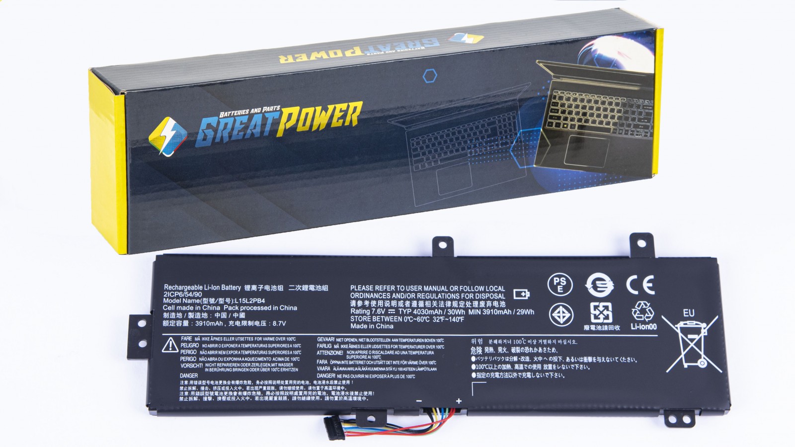 Batteria 4000 mAh per Lenovo L15L2PB4 L15M2PB3 L15C2PB5 5B10K87721 5B10K87722