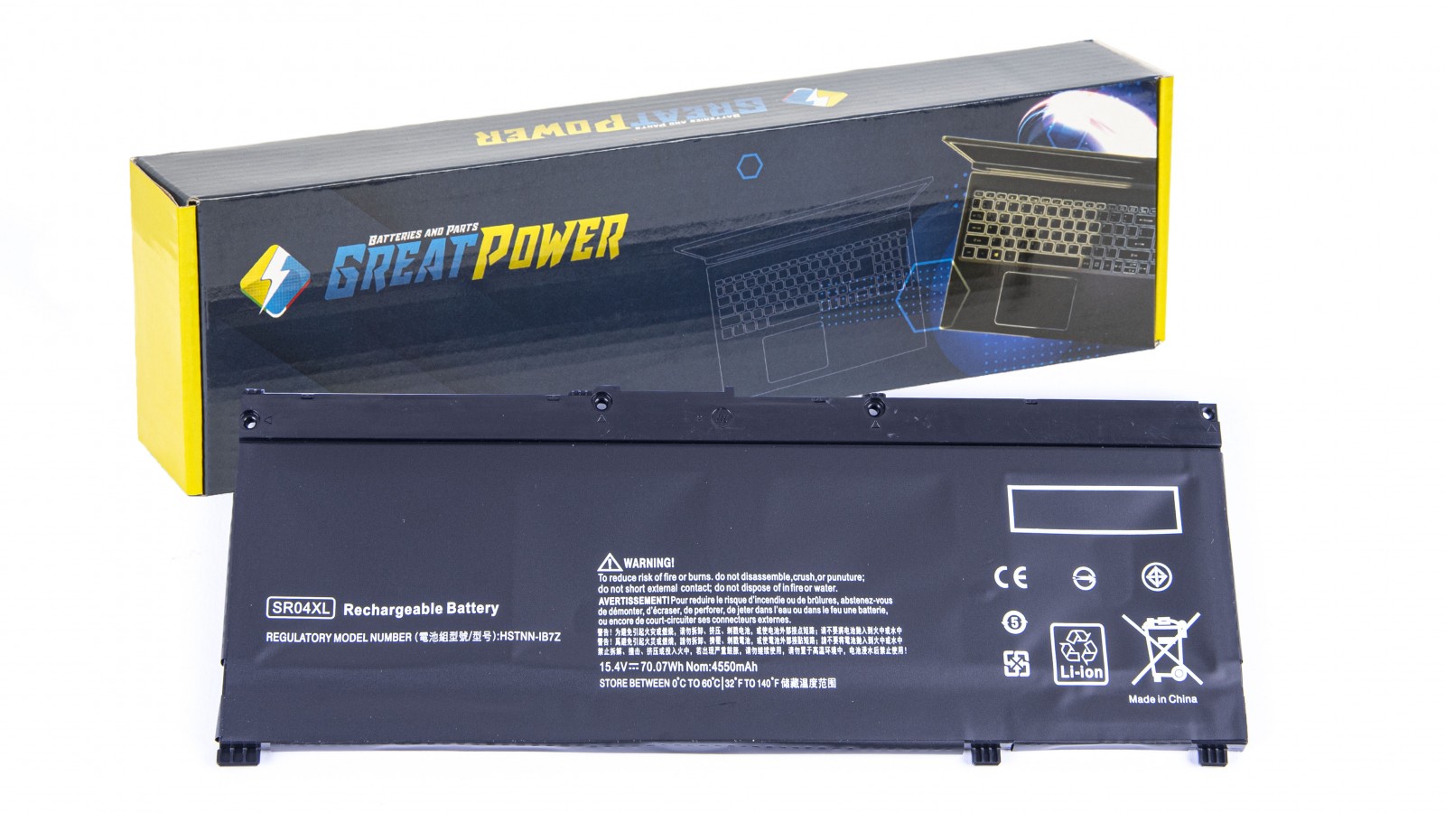 Batteria SR04XL 70.07Wh per HP HSTNN-DB7W HSTNN-IB7Z HSTNN-IB72