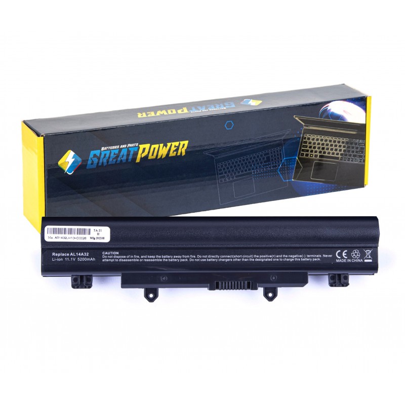 Batteria 5200mAh per Acer Aspire E5-511p E5-521 E5-521g E5-531 E5-551 E14 E15