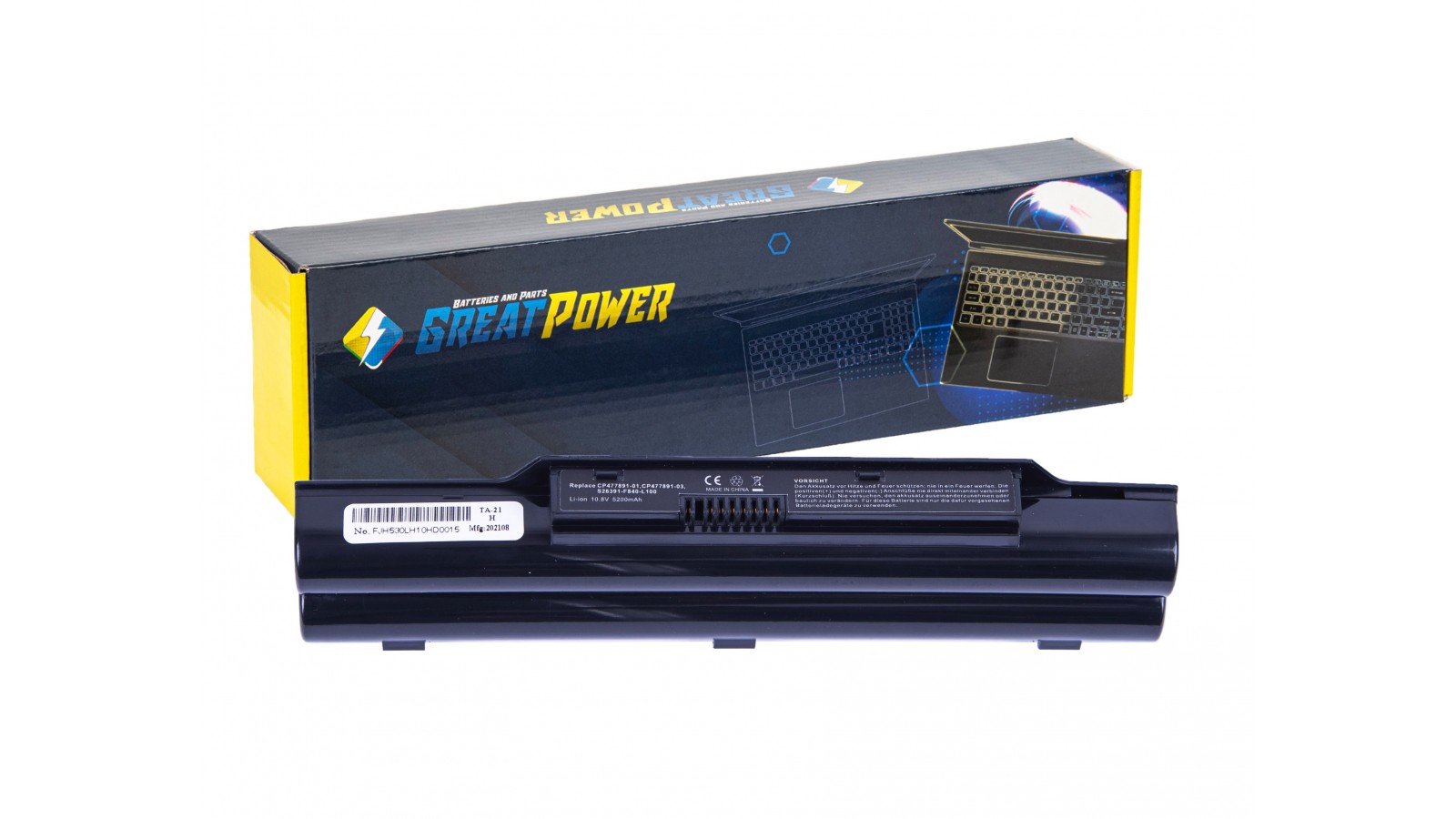 Batteria 5200mAh per Fujitsu CP477891-01 FMVNBP186 CP477891-03 CP478214-02