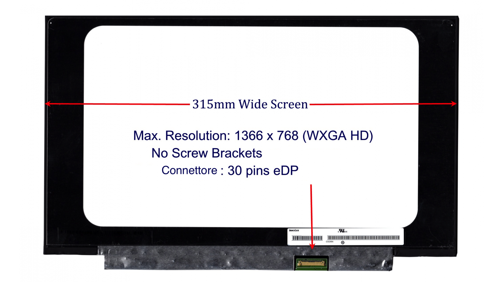Display LCD Schermo 14.0 LED  compatibile con HP 14-cf0998nl