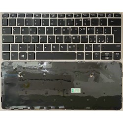 Tastiera Italiana compatibile con HP Elitebook 725 828 820 G3 Frame Silver