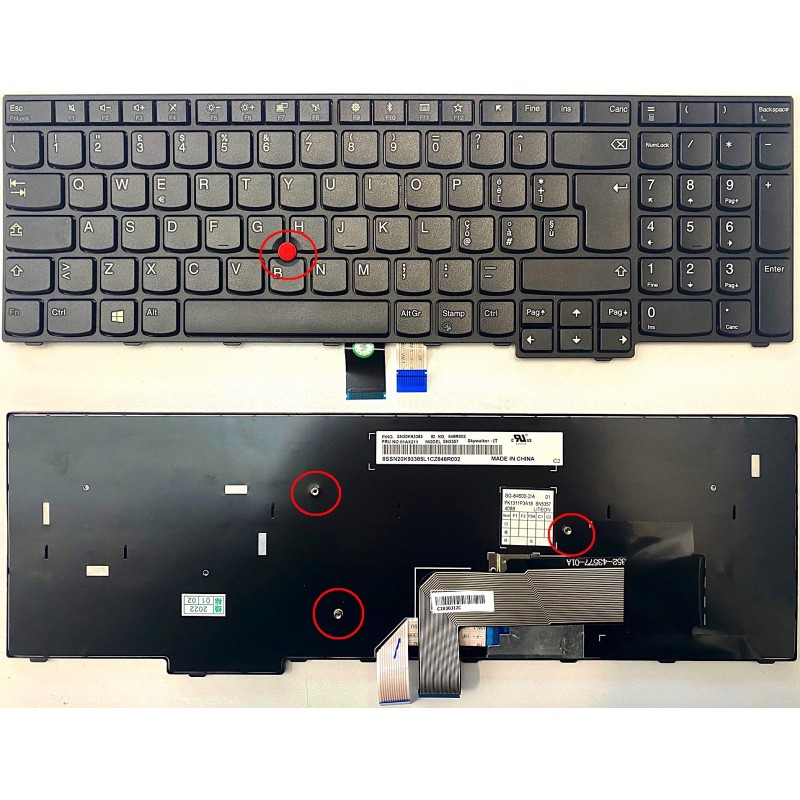 Tastiera italiana per Lenovo ThinkPad E570 E575 E570C con TrackPad