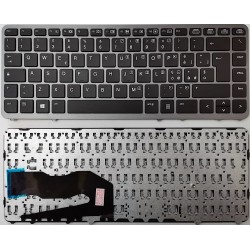 Tastiera Italiana compatibile con Hp EliteBook 740 745 750 755 G1 G2 senza trackpad Frame silver