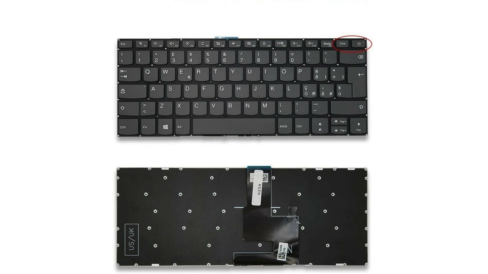 Tastiera italiana compatibile con LENOVO IdeaPad S130-14IGM 130S-14IGM 330-14IGM