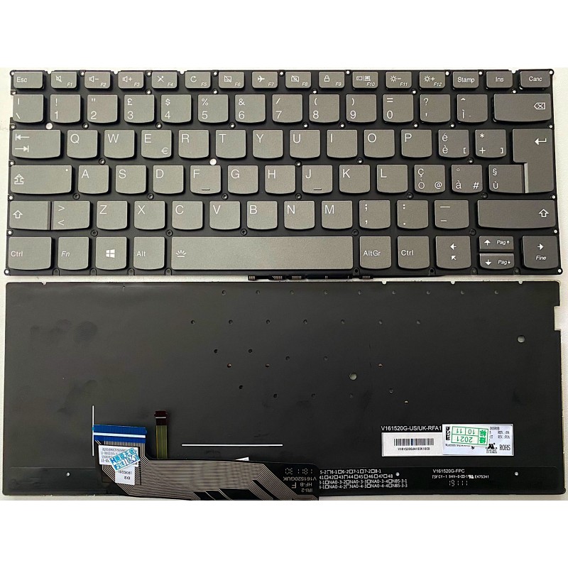 Tastiera italiana RETROILLUMINATA per Lenovo Yoga S730-13IWL S730-13IML