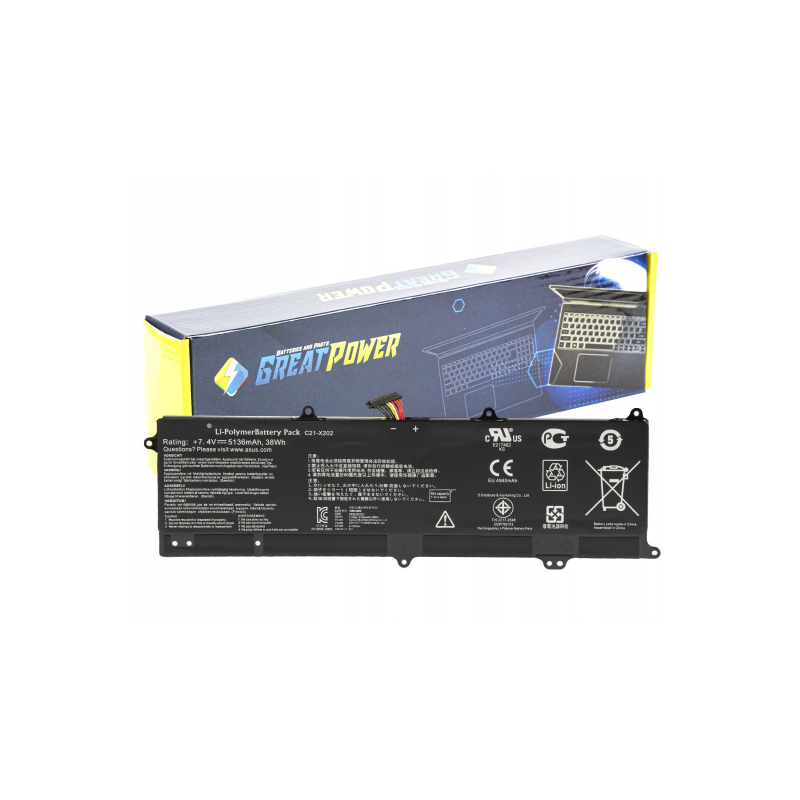 Batteria 4400mAh per ASUS VIVOBOOK C21-X202 S200 S200E X201E X201E X202 X202E Batteria 4400mAh per ASUS VIVOBOOK C21-X202 S200 S200E X201E X201E X202 X202E