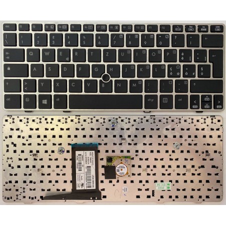 Tastiera italiana per HP EliteBook 2570p con Frame Silver e TrackPoint