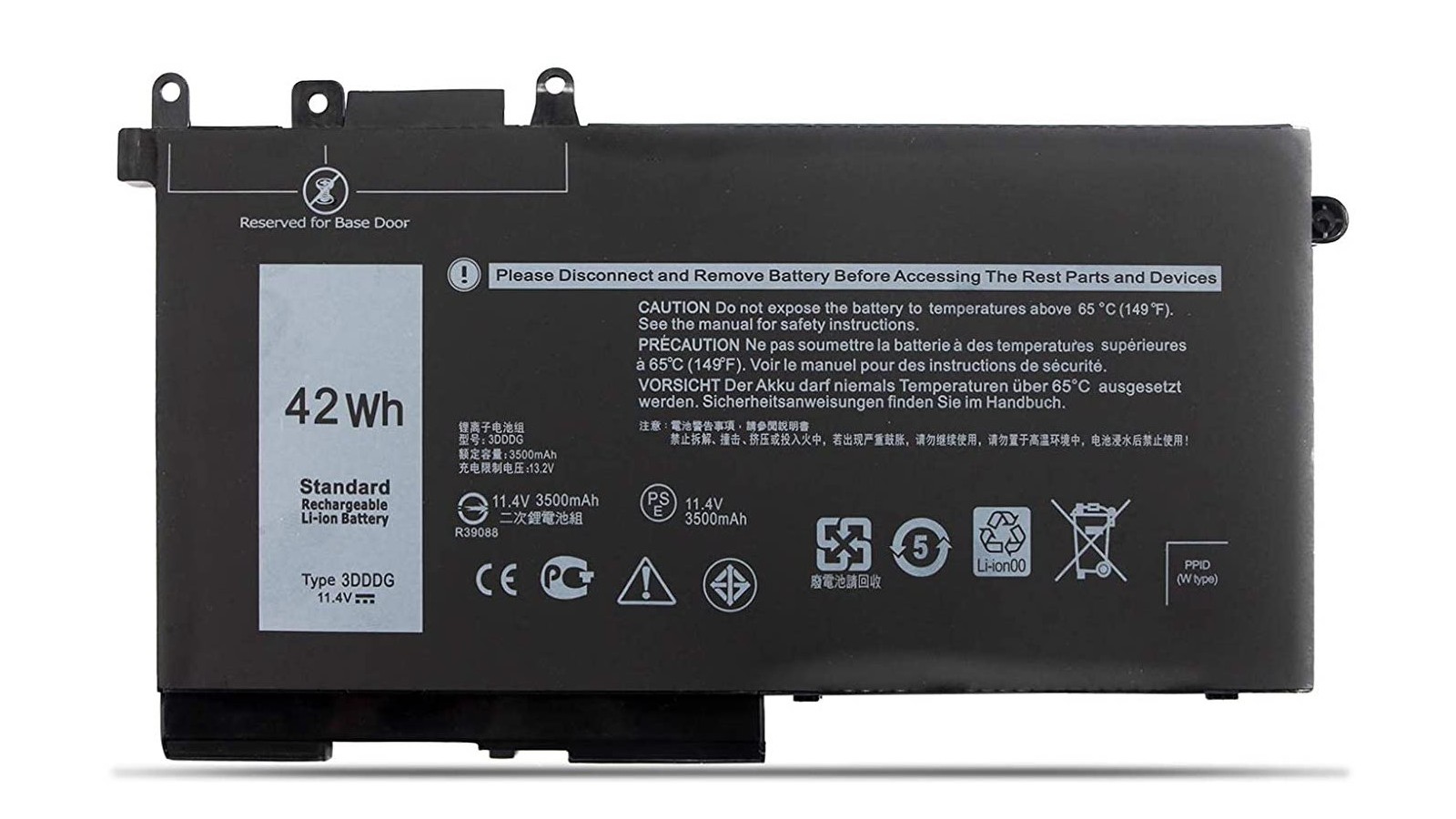 Batteria 3DDDG 42WH per Dell 03VC9Y O3VC9Y 049XH 45N3J 3VC9Y RRJDX 451-BBZP