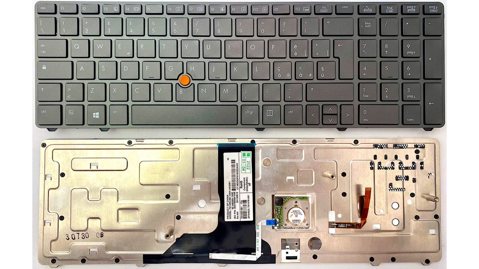 Tastiera italiana per HP Elitebook 8760W con Trackpoint Retroilluminata