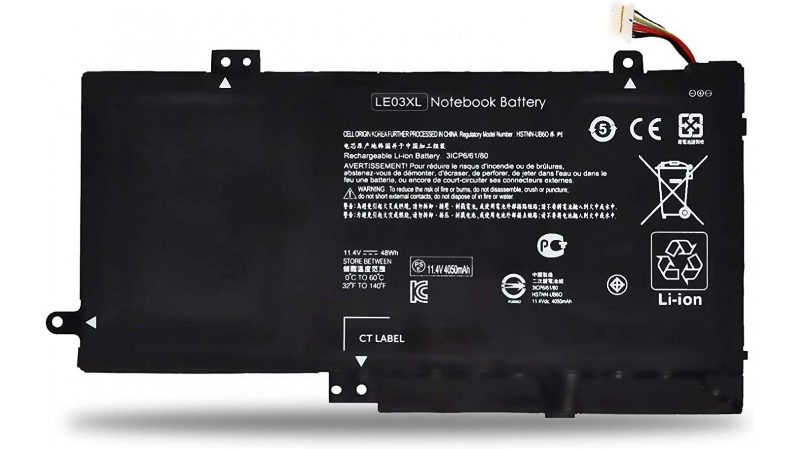 Batteria per HP LE03 LE03XL HSTNN-PB6M UB60 UB6O YB5Q (11.4V 48Wh)