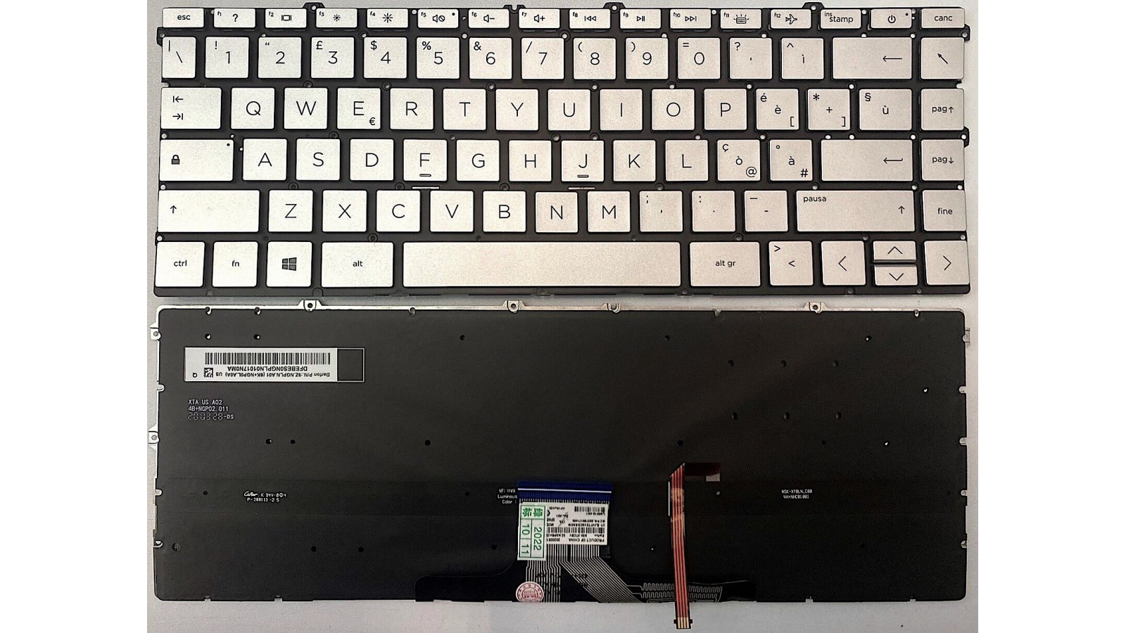 Tastiera Italiana Retroilluminata per HP Pavilion X360 14-DW 14-DV 14M-DW 14-DY 15-ER 14-DW0