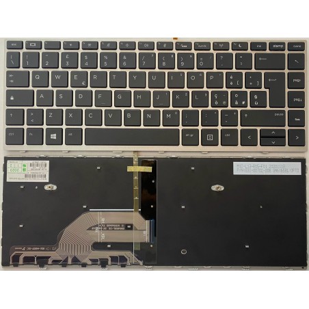 Tastiera italiana RETROILLUMINATA per HP Probook 430 G5 / 440 G5 Cornice Silver
