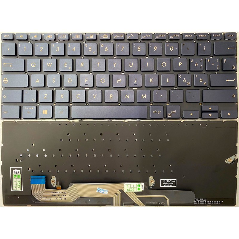 Tastiera italiana per ASUS ZenBook UX362 UX362FA Q326FA RETROILLUMINATA
