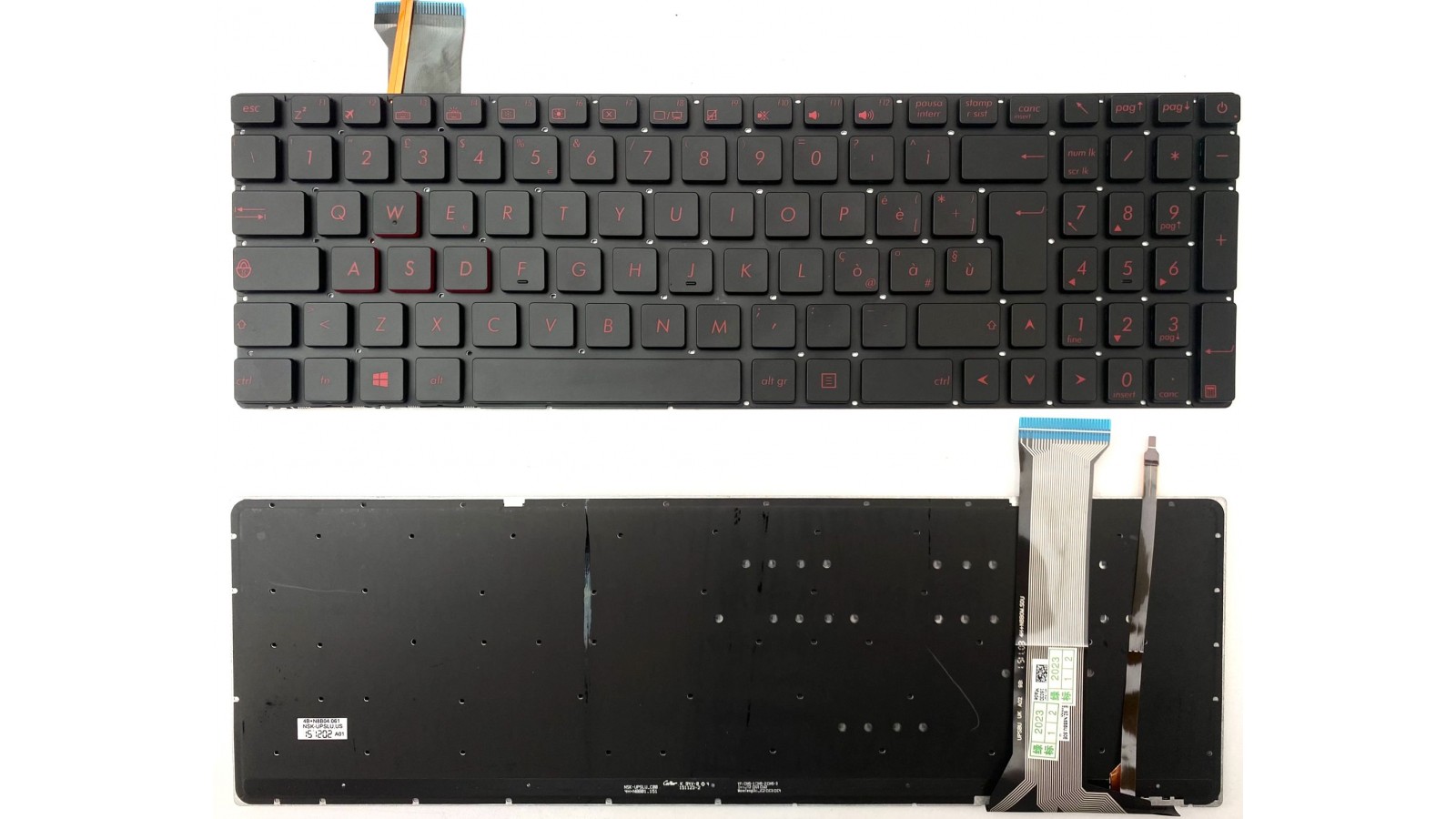 Tastiera italiana per Asus ROG GL752 GL752V GL752VL GL752VW GL752VWM RETROILLUMINATA