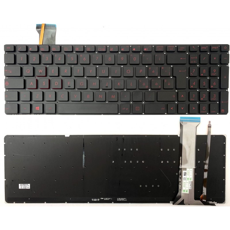Tastiera italiana per Asus ROG GL552 GL552JX GL552VW GL552VX RETROILLUMINATA Tastiera italiana per Asus ROG GL552 GL552JX GL552VW GL552VX RETROILLUMINATA