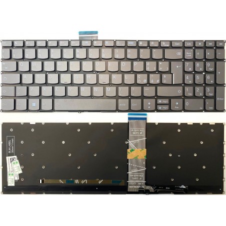 Tastiera italiana RETROILLUMINATA per LENOVO IDEAPAD 5-15IIL05 81YK GRIGIA