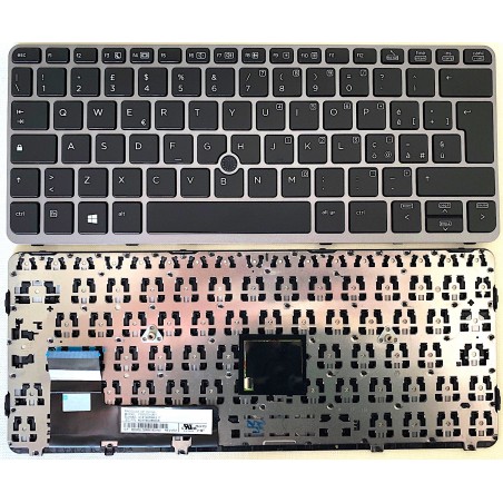 Tastiera Italiana per Hp Elitebook 820 G1 820 G2 con Trackpad e Silver Frame