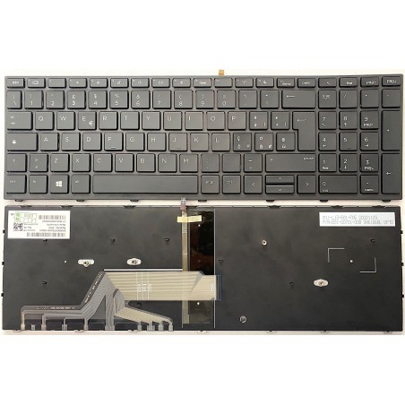 Tastiera italiana RETROILLUMINATA per HP PROBOOK G5 SERIES 450 G5 455 G5 470 G5 Black