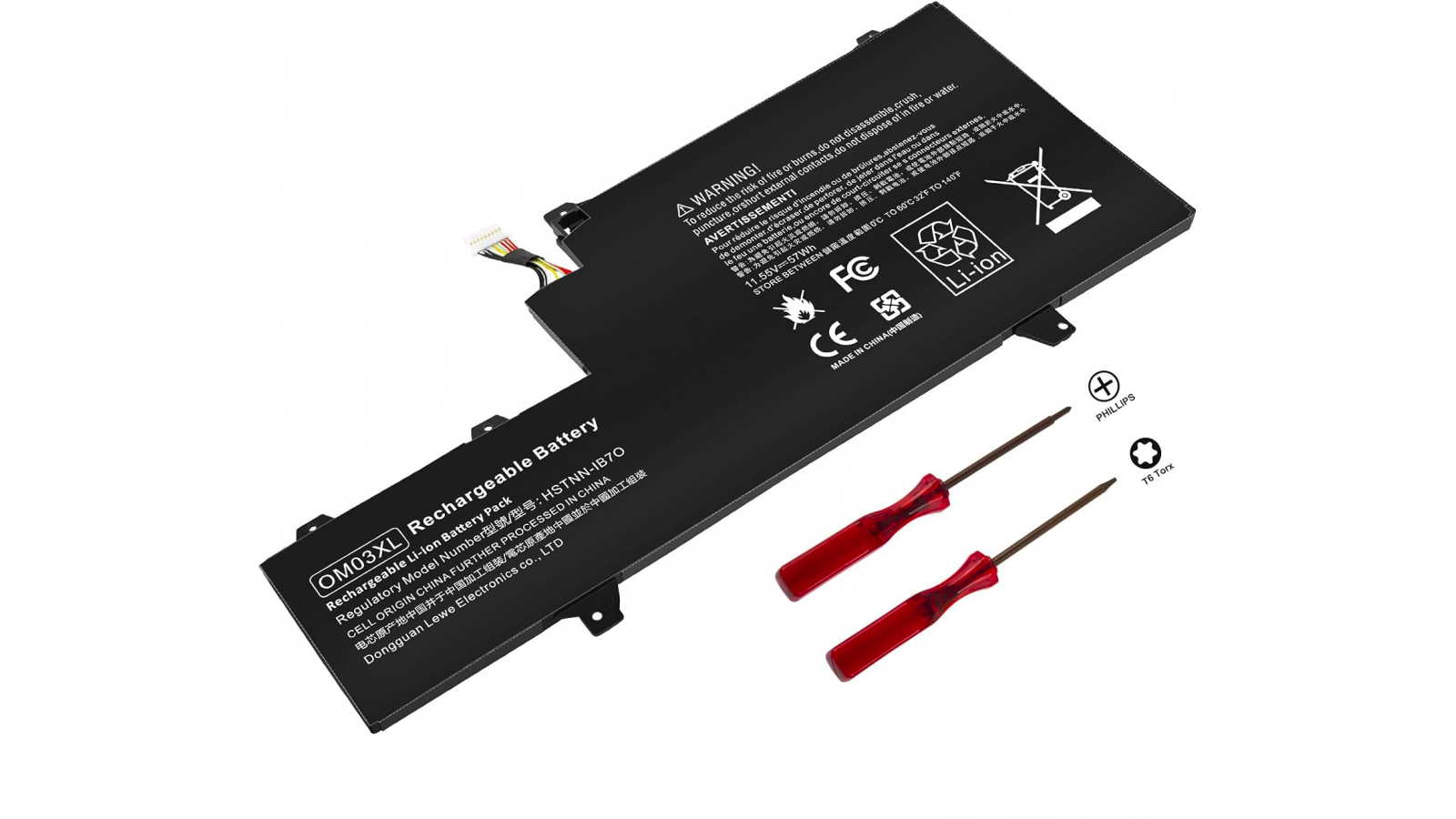 Batteria OM03XL compatibile con HP 863167-1B1 863176-171 863280-855 mAh 4956