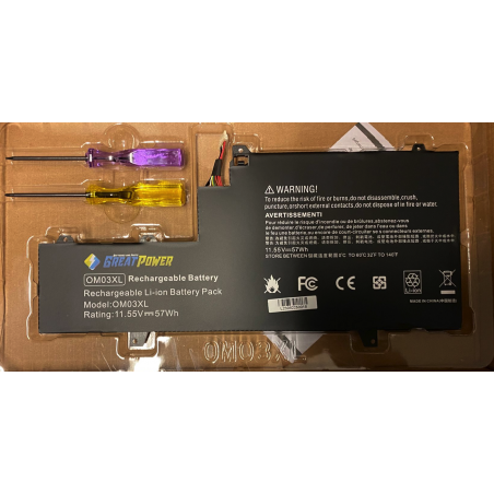 Batteria OM03XL compatibile con HP 863167-1B1 863176-171 863280-855 mAh 4956