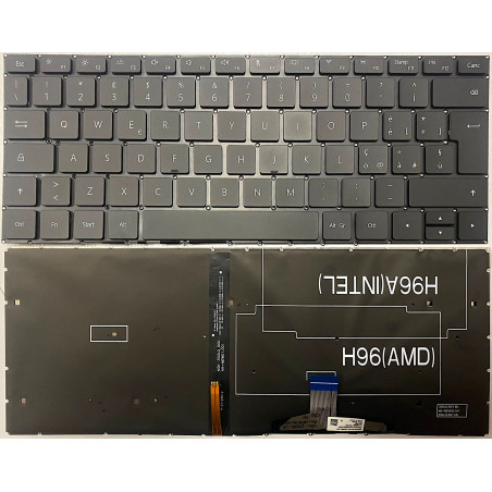 Tastiera Retroilluminata per HUAWEI MATEBOOK 13 VLR-W19 KPL-W19 VLT-W50 KPL-W00 HN-W19 NSK