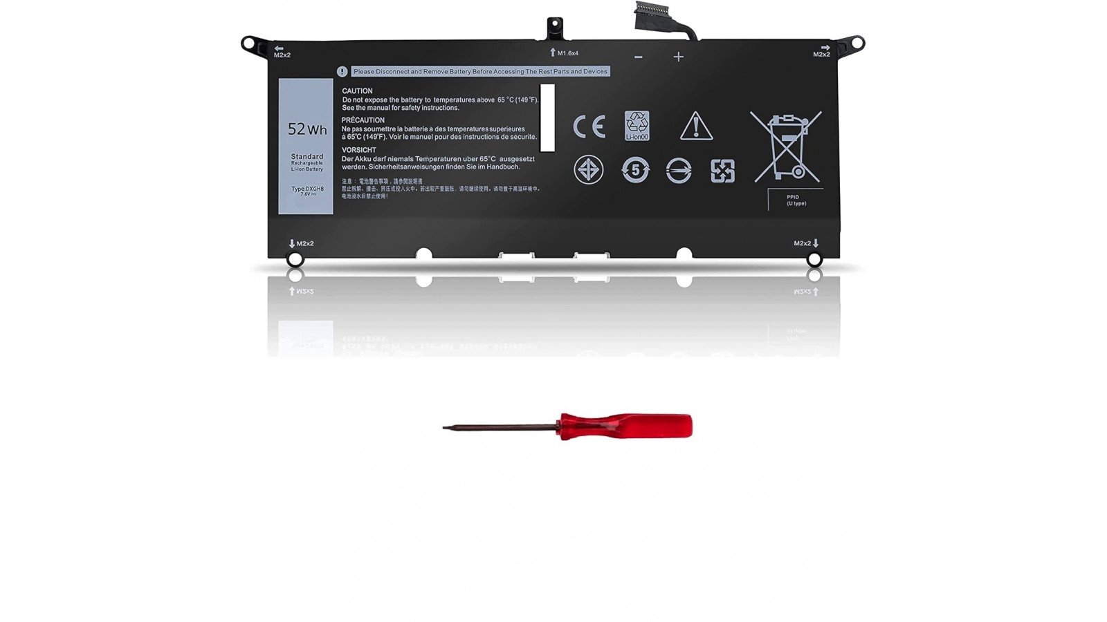 Batteria per Dell XPS 13 9370 9380 7390 Latitude 3301 E3301 Vostro 5390 5391