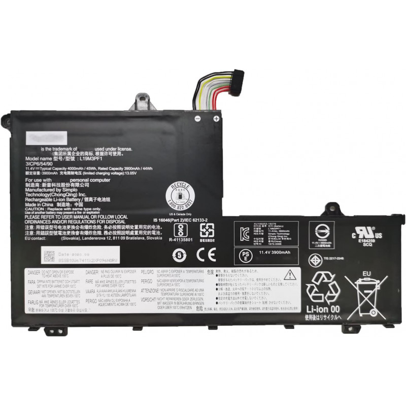 Batteria per Lenovo L19D3PF2 L19M3PF2 L19L3PF1 L19D3PF1 L19C3PF1 L19M3PF1 L19M3PF9 L19C3PF9 L19L3PF8 Batteria per Lenovo L19D3PF2 L19M3PF2 L19L3PF1 L19D3PF1 L19C3PF1 L19M3PF1 L19M3PF9 L19C3PF9 L19L3PF8