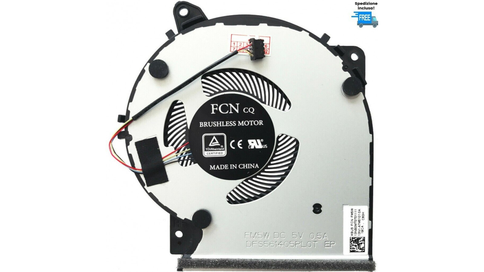 Ventola Fan per Asus X509DJ X509JA X509JB X509MA X509B X509D X509XA X509XJ