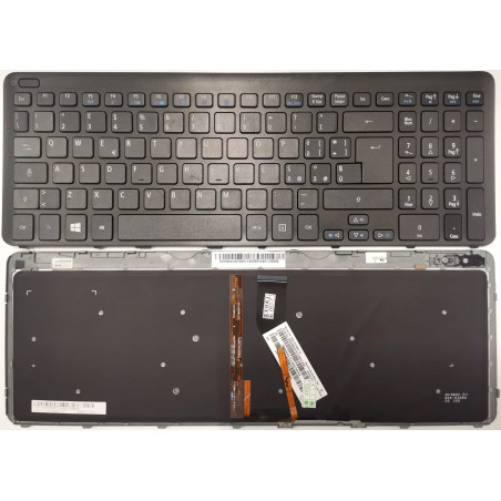 Tastiera italiana Retroilluminata per Acer Aspire V5-531 V5-571 con Frame Nero