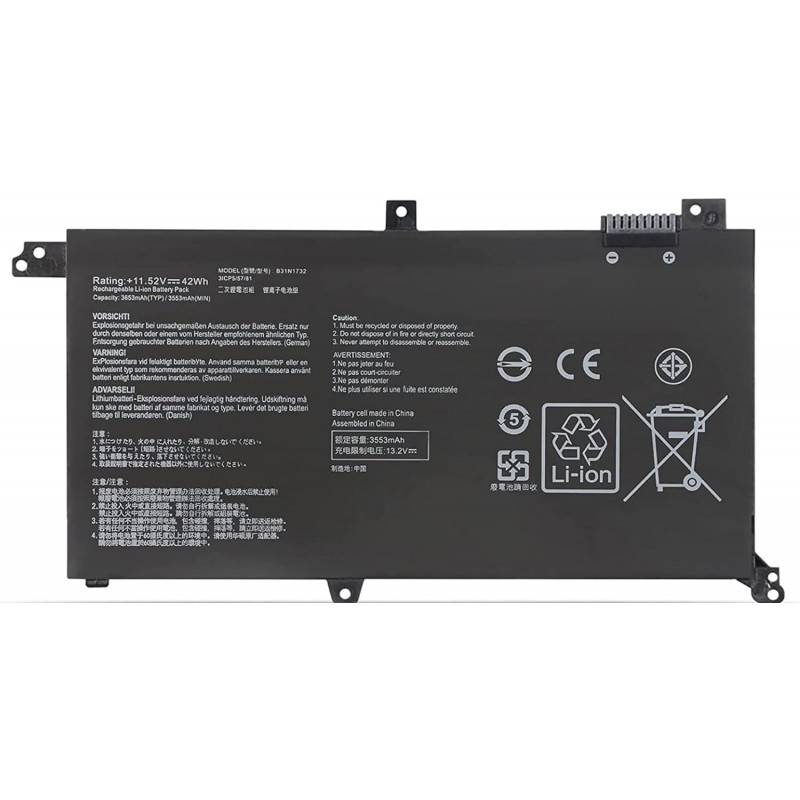 Batteria B31N1732 per Asus VivoBook S14 S430FA S430FN S430UA X430FN X430UA Batteria B31N1732 per Asus VivoBook S14 S430FA S430FN S430UA X430FN X430UA