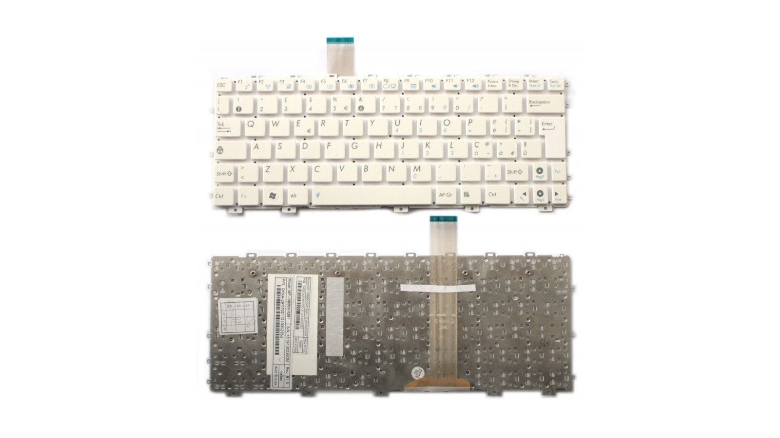 Tastiera Bianco compatibile con Asus ASUS Eee PC 1025 1025C serie