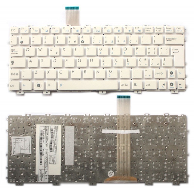 Tastiera Bianco compatibile con Asus ASUS Eee PC 1025 1025C serie