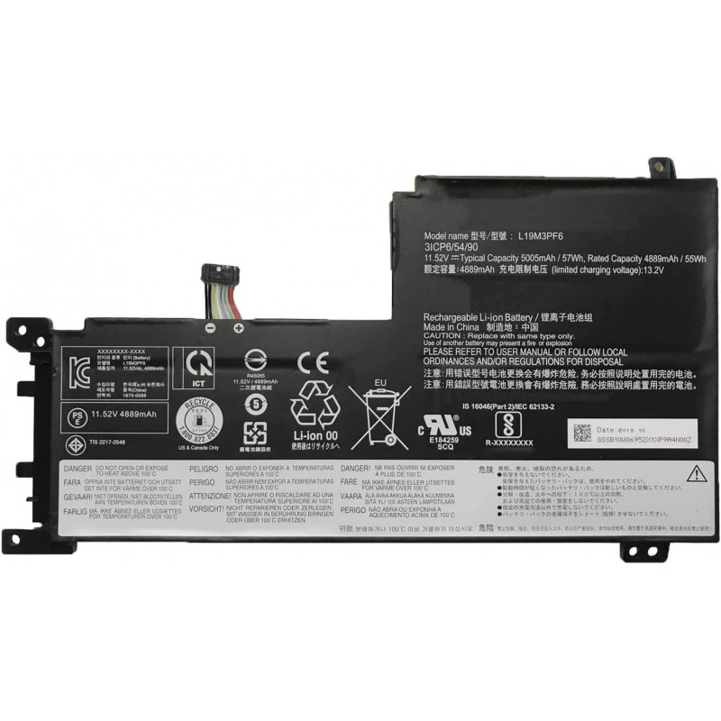 Batteria per Lenovo L19M3PF6 5B10W86947 L19M4PF1 5B10W86940 L19L4PF1 L19C4PF1 L19L3PF2 L19D3PF3 L19C3PF4 L19C3PF5 Batteria per Lenovo L19M3PF6 5B10W86947 L19M4PF1 5B10W86940 L19L4PF1 L19C4PF1 L19L3PF2 L19D3PF3 L19C3PF4 L19C3PF5