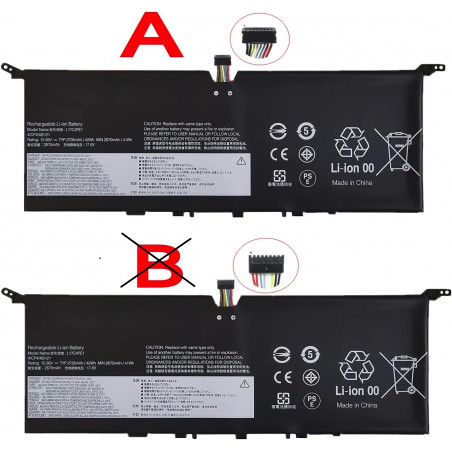 Batteria per Lenovo L17C4PE1 IdeaPad 730S 730S-13IWL S730 S730-13IWL 15,36V 42Wh